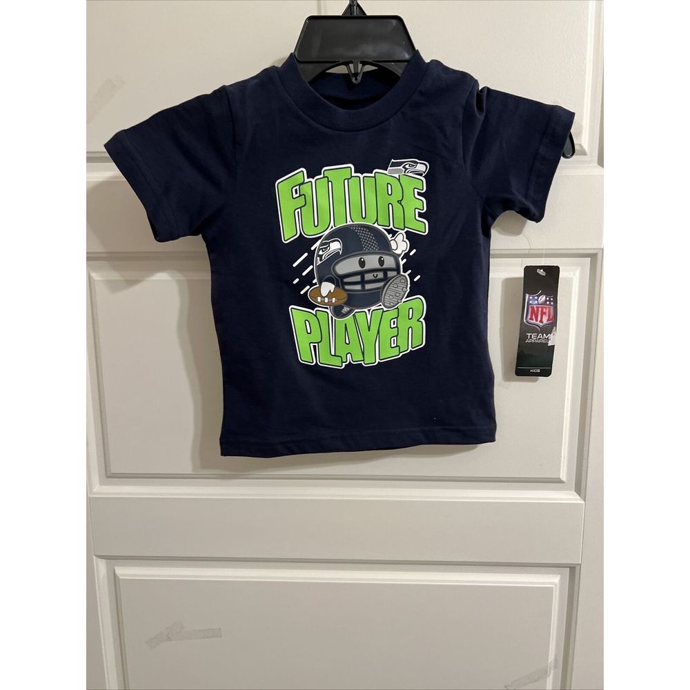 Seahawks Shirt NFL Team Apparel Kids 4T Navy Crewneck Future Player NEW